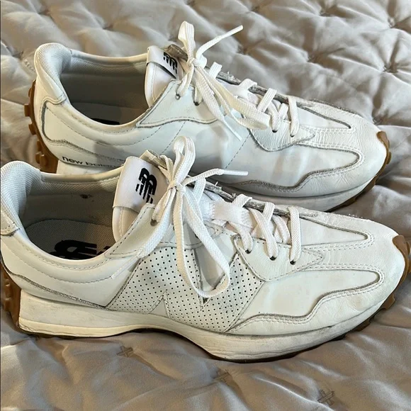 New Balance leather 327 White Sneakers - Picture 2 of 7